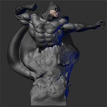 Busto de Batman. 3D, Character Design, 3D Modeling, 3D Character Design, and 3D Design project by Emanuel Molina - 02.02.2022