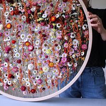 Large scale floral tapestry private commission . Design, Arts, and Crafts project by Olga Prinku - 04.04.2022