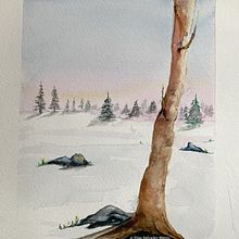 Invierno (Acuarela). Un progetto di Pittura di Pilar Salvador Marco - 04.04.2022