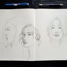 Mi Proyecto del curso: Sketchbook de retrato: explora el rostro humano. Sketching, Drawing, Portrait Drawing, Artistic Drawing, and Sketchbook project by Rocio Hervas S. - 04.04.2022