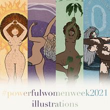 #powerfulwomenweek2021 illustrations. Traditional illustration, Design, Character Design, and Graphic Design project by Katerina Stryckova - 09.27.2021