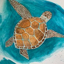 Turtle from the top. Een project van Aquarelschilderen van 5y74vzjj2h - 04.04.2022