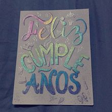Lettering - postcard. Traditional illustration project by Teresa Campos - 04.02.2022