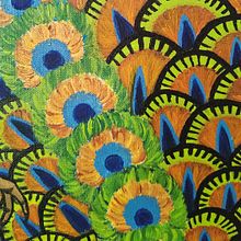 Peacock Painting . Projekt z dziedziny  Malarstwo i  Sztuki piękne użytkownika Sarah Almeida - 05.04.2022