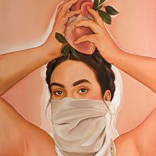 'Coroada'. Pintura Acrílica projeto de Priscila Barbosa - 05.04.2022