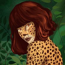 Animal Girls Serie. Un proyecto de Ilustración tradicional, Creatividad, Ilustración digital y Dibujo digital de Lorena Maqueda - 05.04.2022