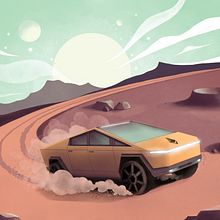 Martian Driving . Un proyecto de Ilustración tradicional, Ilustración digital y Creatividad de Lorena Maqueda - 05.04.2022
