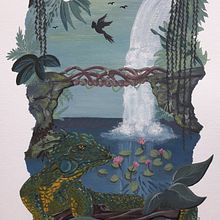 Mijn project van de cursus: Fantasielandschappen schilderen met gouache. Traditional illustration, Painting, and Gouache Painting project by femkestruijs - 04.05.2022