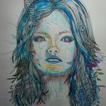 My project for course: Experimental Portraiture with Ink, Tea and Alcohol. Fine Arts, Painting, Drawing & Ink Illustration project by Andrea Lim - 04.04.2022