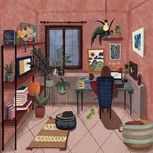 Il mio progetto del corso: Storie illustrate con Procreate: esplora texture e pennelli. Projekt z dziedziny Trad, c, jna ilustracja, Ilustracja c, frowa, R, sunek c, frow, Sketchbook i Narracja użytkownika Manuela Crasta - 06.04.2022
