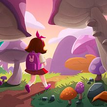 Mushroom World. Een project van Traditionele illustratie, Animatie y  Scenografie van Carolina Ota - 27.03.2022