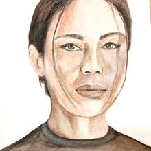Meu projeto do curso: Retrato artístico em aquarela. Fine Arts, Painting, Watercolor Painting, and Portrait Drawing project by Elisabete Della Rosa Pimentel - 04.07.2022
