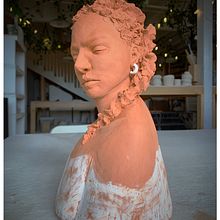 My project for course: Introduction to Clay Figurative Sculpture. Projekt z dziedziny  Sztuki piękne i Rzeźba użytkownika Josefina Rodriguez - 03.04.2022