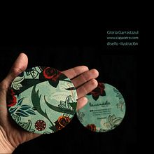 Custom coasters / Diseño de posavasos. Design, Advertising, Traditional illustration, Br, ing & Identit project by Gloria Garrastazul - 04.07.2022