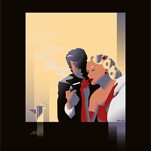 My project for course: Art Deco Style for Digital Illustration. Traditional illustration, Fine Arts, Poster Design, and Digital Illustration project by Elisa - 04.07.2022