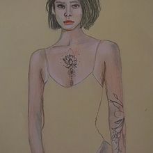 Mi Proyecto del curso: Ilustración con pastel y lápices de colores. Un proyecto de Ilustración tradicional, Bellas Artes, Dibujo a lápiz, Dibujo, Dibujo de Retrato, Dibujo realista y Dibujo artístico de Patricia Rodriguez - 07.04.2022