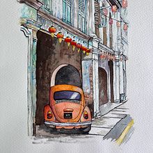 My project for course: Architectural Sketching with Watercolor and Ink. Un progetto di Bozzetti, Disegno, Pittura ad acquerello, Illustrazione architettonica, Sketchbook e Illustrazione con inchiostro di Martha Morales Hernandez - 08.04.2022