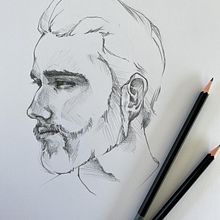 Mon projet du cours : Carnet de portraits : explorez le visage humain. Sketching, Drawing, Portrait Drawing, Artistic Drawing, and Sketchbook project by marioncreaqua - 04.08.2022