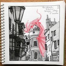Mon projet du cours : Carnet de croquis : illustrez vos expériences personnelles. Un projet de Illustration traditionnelle, Esquisse , Dessin, Carnet de croquis et Illustration à l'encre de mina_inverse - 08.04.2022