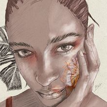 Mon projet du cours : Portrait illustré avec Procreate. Traditional illustration, Vector Illustration, Digital Illustration, and Portrait Drawing project by Bérangère Gorret - 04.08.2022