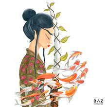 Elas - Acuarela. Traditional illustration, Painting, and Character Design project by Tamara Baz - 04.08.2022