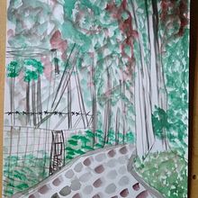 Meu projeto do curso: Criação de paisagem contemporânea em aquarela. Un progetto di Belle arti e Pittura ad acquerello di Camila Reis - 08.04.2022