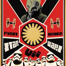 Star Wars Flyer (constructivismo). Graphic Design, and Design project by Sorimar Castillo - 04.08.2022
