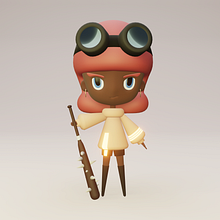 Jiji Character. Projekt z dziedziny 3D i  Modelowanie 3D użytkownika Thanji Ko - 09.04.2022