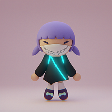 My project for course: Kawaii Character Creation in 3D with Blender . Projekt z dziedziny Tradycyjna ilustracja, Projektowanie postaci, Ilustracja cyfrowa,  Modelowanie 3D i Manga użytkownika Thanji Ko - 15.02.2022