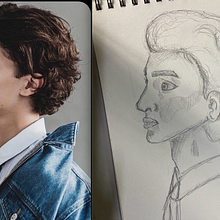 My project for course: Portrait Sketchbooking: Explore the Human Face. Een project van  Schetsen,  Tekening,  Portrettekening,  Artistieke tekening y Sketchbook van Erin Ng - 09.04.2022