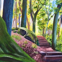 Mein Kursprojekt: Märchenlandschaften mit Gouache malen. Projekt z dziedziny Trad, c, jna ilustracja,  Malarstwo i Malowanie gwaszami użytkownika Kirsten - 09.04.2022