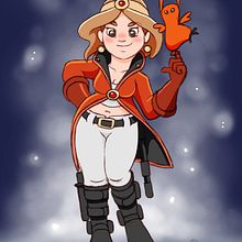 Chica pirata // Pirate girl. Un proyecto de Ilustración tradicional y Diseño de personajes de Fabián Fucci - 09.04.2022