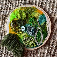 Mon projet du cours : Stylisme : peinture et broderie sur vêtements. Painting, Fashion Design, Embroider, DIY, Upc, cling, and Textile Design project by Christine Belin-Munier - 04.10.2022