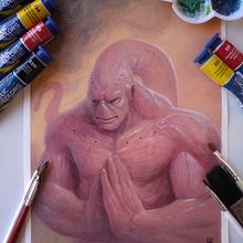 Meu projeto do curso: Ilustração de personagens com tinta acrílica. Traditional illustration, Character Design, Painting, Comic, Acr, and lic Painting project by Adailson Ramos - 04.11.2022