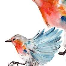 Proyecto personal de ilustración. Pájaros . Un proyecto de Ilustración tradicional de Laura Bustos - 11.04.2022