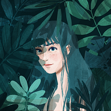 In the Jungle. Un proyecto de Ilustración botánica, Ilustración tradicional, Dibujo de Retrato, Diseño floral, vegetal, Ilustración digital y Dibujo digital de Martina Hoffmann - 11.04.2022