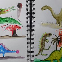 My project for course: Illustration Techniques to Unlock your Creativity. Un proyecto de Diseño, Ilustración tradicional, Bellas Artes, Pintura, Creatividad, Creatividad con niños y Sketchbook de darylwest1 - 11.04.2022
