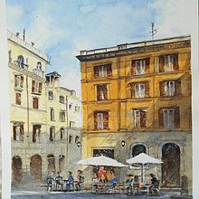 Mi Proyecto del curso: Técnicas modernas para paisajes urbanos en acuarela Ein Projekt aus dem Bereich Malerei und Aquarellmalerei von Nora A Conti Liesac - 12.04.2022