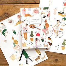 Wellness Journal for Papier. Een project van Traditionele illustratie, Schilderen met gouache y Ontwerp van briefpapier van Emma Block - 12.04.2022