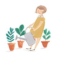 Editorial Illustration for Magnolia Magazine. Een project van Traditionele illustratie, Redactioneel ontwerp y Schilderen met gouache van Emma Block - 12.04.2022