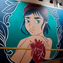 Amor non é violencia_25N O Porriño 21. Street Art, and Traditional illustration project by Tamara Baz - 04.12.2022