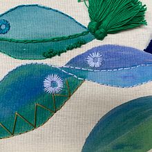 Mi Proyecto del curso: Técnicas básicas de bordado y acuarela. Painting, Watercolor Painting, Embroider, and Textile Design project by Fer Barr - 04.12.2022