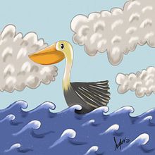 Ethan le pélican . Un projet de Illustration traditionnelle de lidzsimpson - 12.04.2022