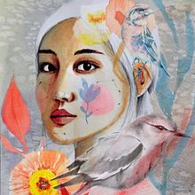 Mi Proyecto del curso: Retrato ilustrado en acuarela. Un proyecto de Ilustración tradicional, Bellas Artes, Pintura, Dibujo, Pintura a la acuarela, Dibujo de Retrato y Dibujo artístico de agleszczynska - 13.04.2022