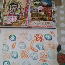 Printmaking with handmade stamps . % Anneli Niitsoo tarafından hazırlanan Sanat ve El Sanatları projesi - 04.12.2022