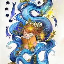 My project for course: Watercolor Techniques for Dreamlike Illustrations. Projekt z dziedziny Trad, c, jna ilustracja,  R, sunek, Malowanie akwarelą, Ilustracja w i dawnicza użytkownika Erzsébet Sofró - 13.04.2022