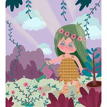 Menina Planta  . Ilustrație tradițională, Ilustrație digitală & Ilustrație pentru copii de Euriane Bastos - 04.12.2022