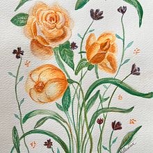 Mon projet du cours : Création d’une composition florale à l’aquarelle. Traditional illustration, Fine Arts, Painting, Watercolor Painting, Botanical Illustration, and Naturalistic Illustration project by Francine Calestagne - 04.13.2022