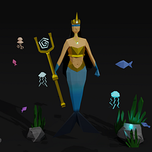 My project for course: Low Poly Character Modeling for Video Games. Un projet de 3D, Modélisation 3D, Jeux vidéo, Conception de personnages 3D , et Conception de jeux vidéo de Anna Anatskaya - 14.04.2022