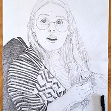 Dibujos: microfibras y tinta china sobre papel. Portrait Drawing, and Drawing project by Emmanuel _ - 04.15.2022